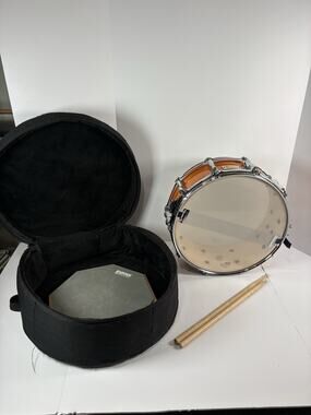 Yamaha Stage Custom Birch 14x5.5 Snare Drum SBS1455 HP Case Pad Sticks Amber
